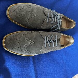 Joseph Abboud Charcoal Suede Oxfords